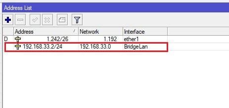 Настройка EoIP MikroTik, настройка IP адреса на локальном Bridge для MikroTik-1